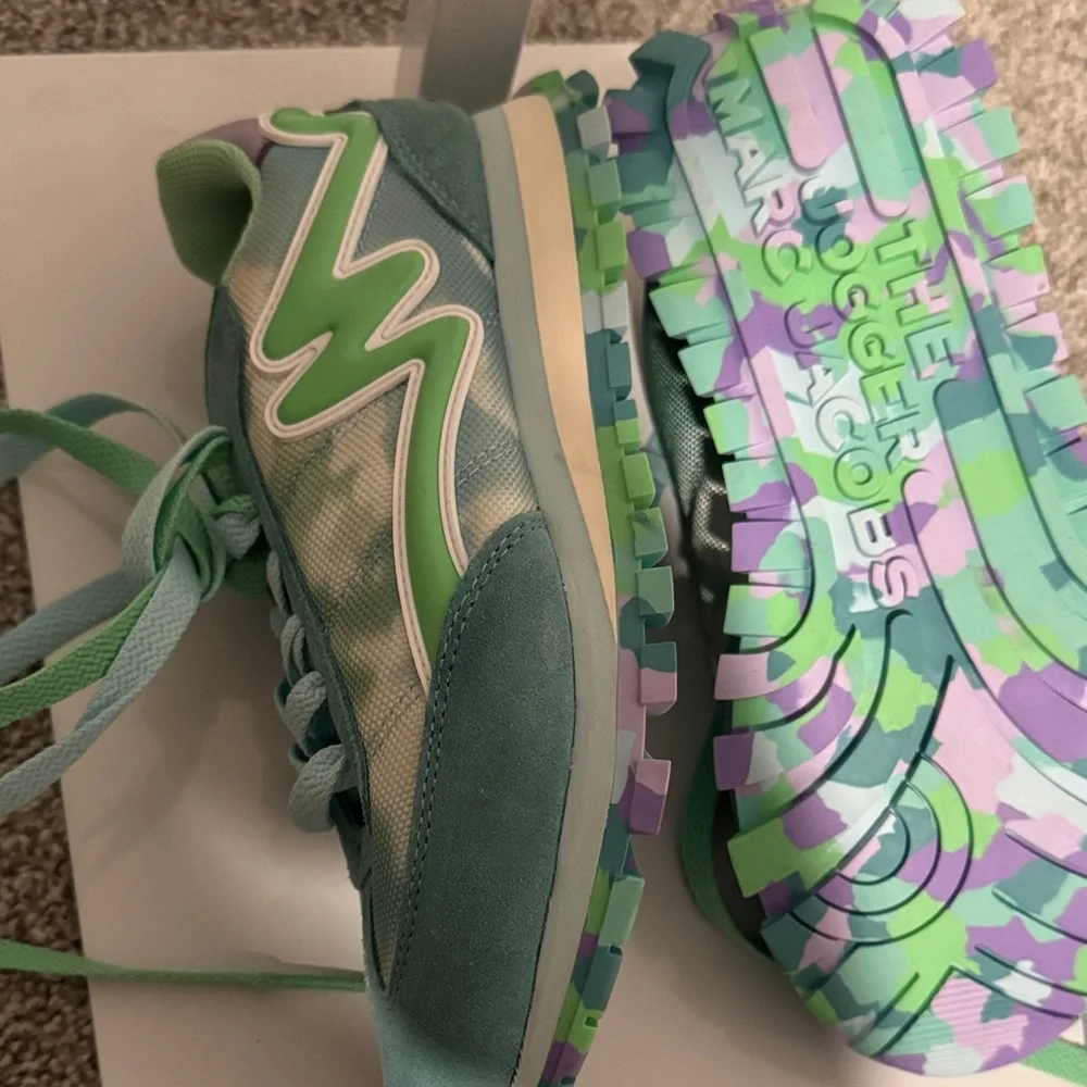 Marc Jacobs Kids Mint & Teal Retro Runner Sneakers - Picture 7 of 10